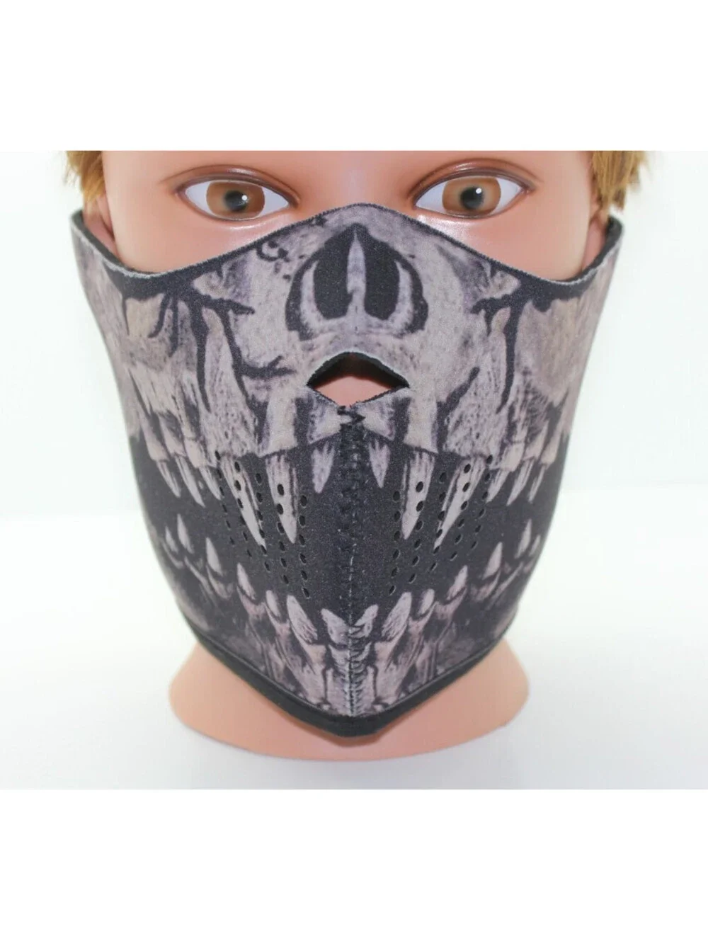 ZANheadgear Skull Face Neoprene Half Mask WNFM002H Biker Ski Snowboard